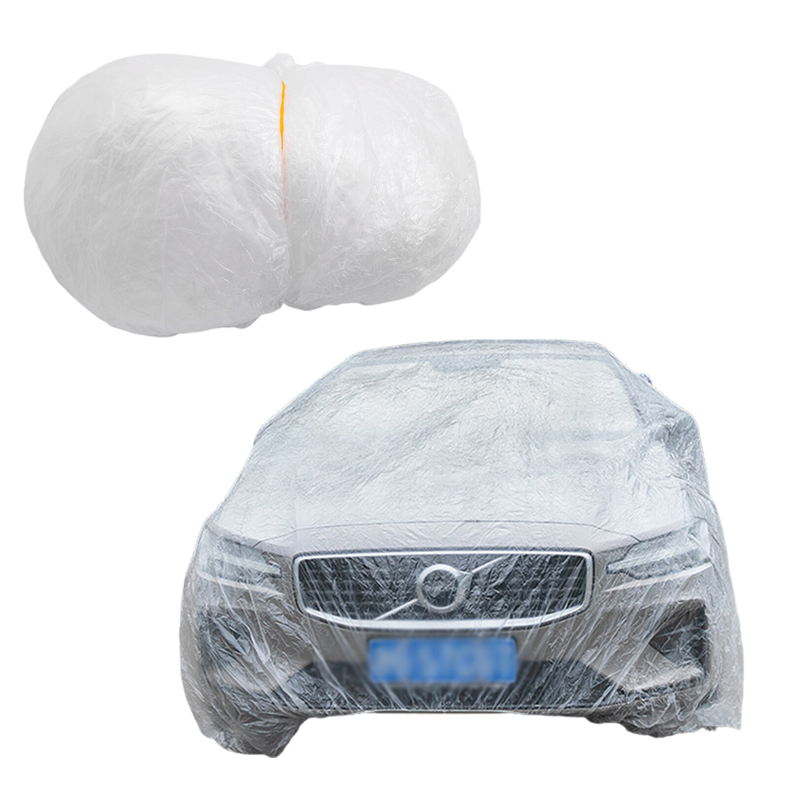Disposable Car Cover Waterproof Dustproof Car Covers Size S-XL Transparent Plastic Car Covers With Elastic Band For SUVs Sedan